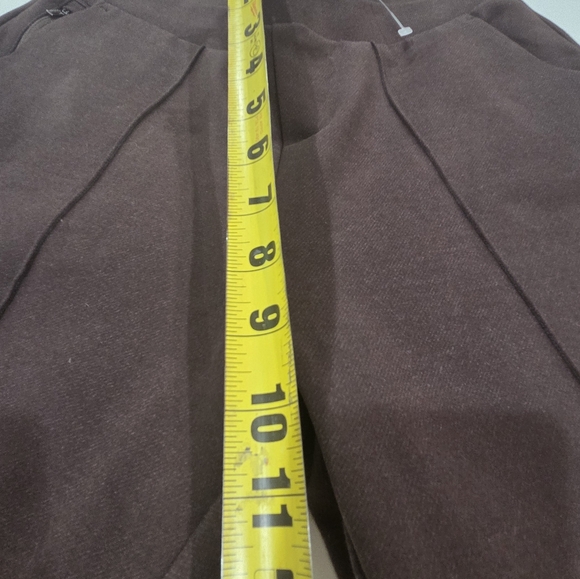 Athleta Venice Heathered Pintuck Pant, Dark Brown Heather SIZE M New No Tag. - Picture 16 of 16